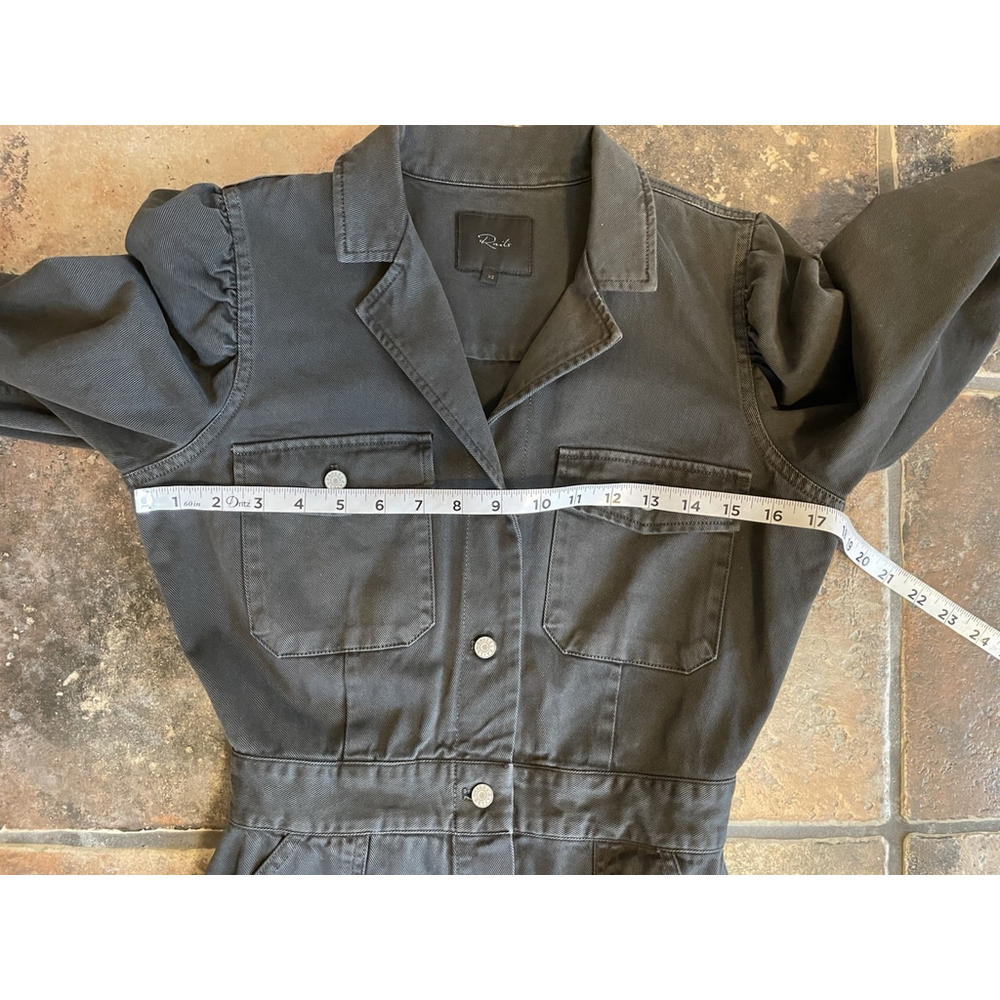 RAILS DENIM MINI SNAP FRONT DRESS SIZE XS CARBON BLACK - Picture 9 of 10